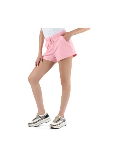 Pantalones cortos con bordado de terciopelo‏‏‎ deportivos Juicy Couture rosa