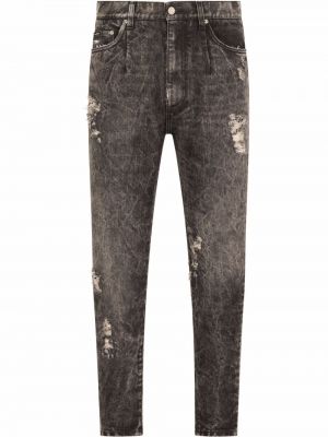 Nødlidende jeans med normal passform Dolce & Gabbana grå