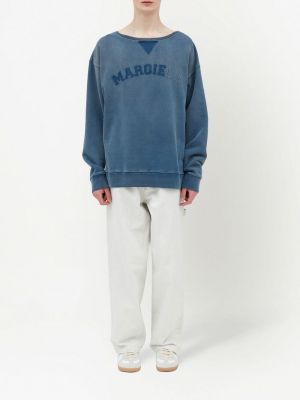 Bluza z nadrukiem Maison Margiela niebieska