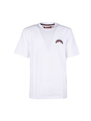 Hemd aus baumwoll mit rundem ausschnitt mit tiger streifen Sprayground weiß