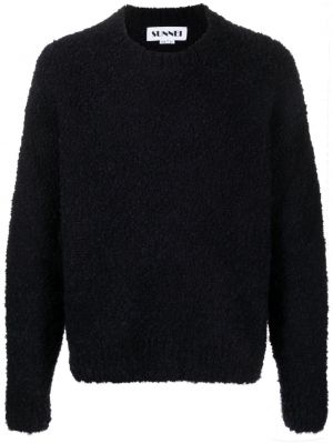Sweter z okrągłym dekoltem chunky Sunnei niebieski