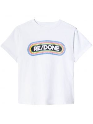 Тениска с принт Re/done бяло