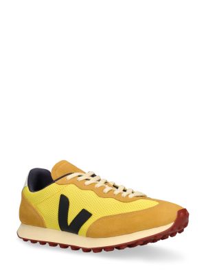 Sneakers σουέντ Veja κίτρινο