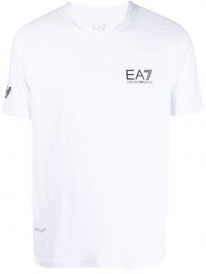 T-shirt aus baumwoll mit print Ea7 Emporio Armani