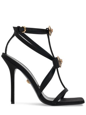 Сатенени сандали Versace черно