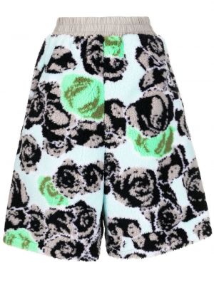 Kratke hlače iz flisa s cvetličnim vzorcem s potiskom Natasha Zinko