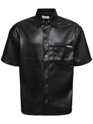 Δερμάτινο πουκάμισο από δερματίνη Honor The Gift μαύρο