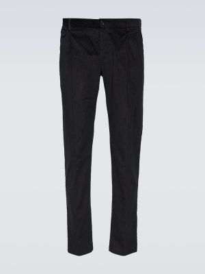 Pantaloni slim fit di cotone Dolce&gabbana nero