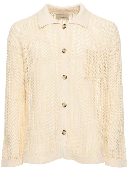 Camicia di cotone Nanushka beige
