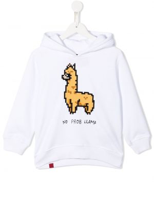 Hoodie con stampa Mostly Heard Rarely Seen 8-bit bianco