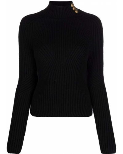 Jersey con botones de tela jersey Elisabetta Franchi negro
