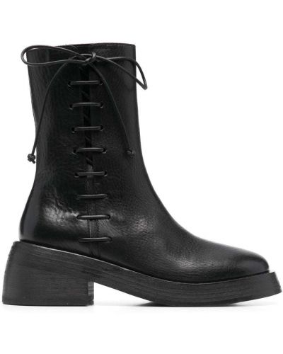 Ankle boots sznurowane koronkowe Marsell czarne