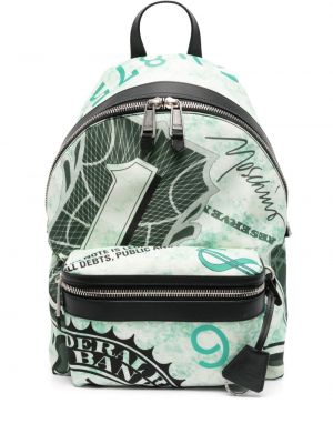 Leder rucksack mit print Moschino