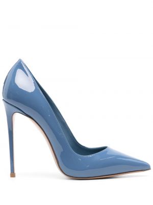 Кожени полуотворени обувки Le Silla синьо