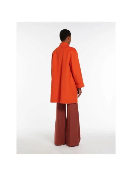 Abrigo corto de lana Max Mara naranja