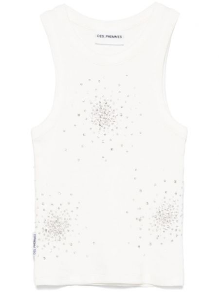 Strassit tank top Des Phemmes valkoinen