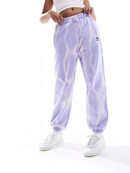Джоггеры с принтом с эффектом тай-дай Adidas Originals фиолетовые