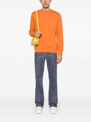 Bluza bawełniana w zebrę Ps Paul Smith pomarańczowa