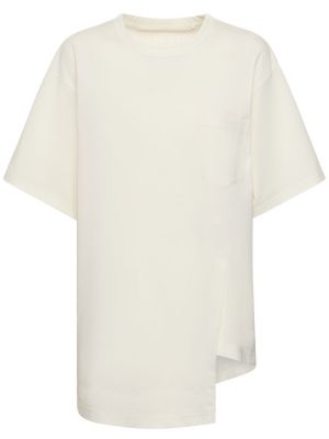 Koszulka z krótkim rękawem relaxed fit Y-3 beżowa