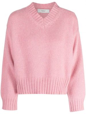 Кашмирен пуловер с v-образно деколте Pringle Of Scotland розово