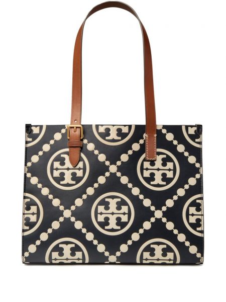 Nahka ostoskassi Tory Burch musta