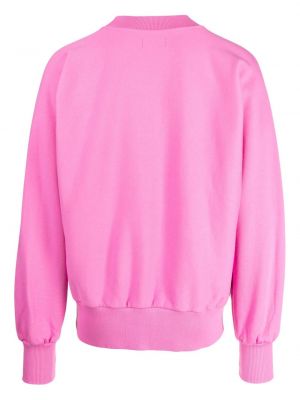 Sweatshirt aus baumwoll mit print Late Checkout pink