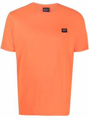 Medvilninis marškinėliai Paul & Shark oranžinė