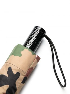 Parapluie à imprimé à imprimé camouflage Moschino noir