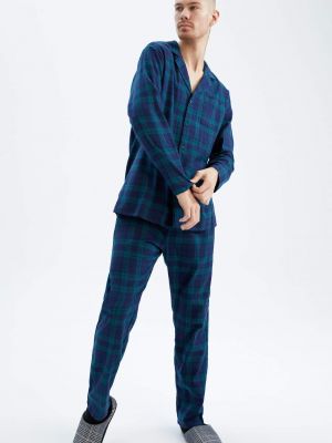 Fonott pizsama Defacto kék