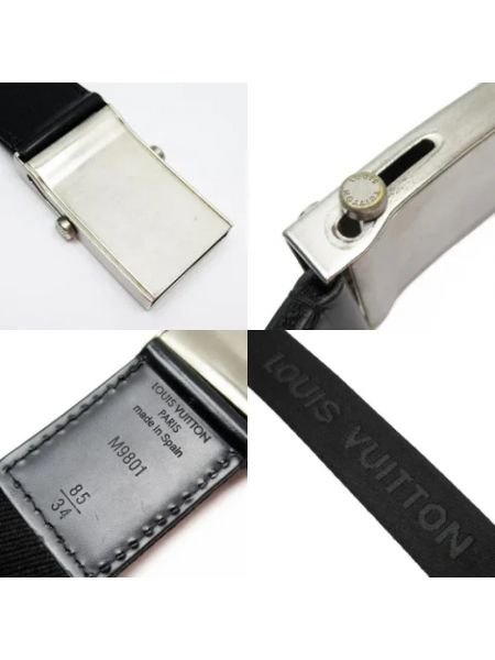 Cinturón de lona de cuero retro Louis Vuitton Vintage