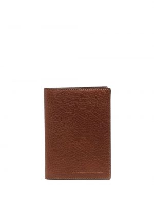 Portefeuille en cuir Brunello Cucinelli marron