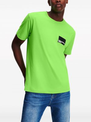 T-shirt aus baumwoll mit print Karl Lagerfeld Jeans grün