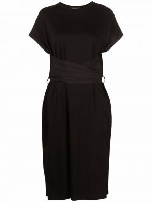Μίντι φόρεμα Moncler μαύρο