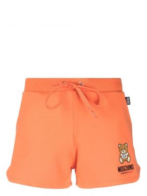 Shorts mit print Moschino orange
