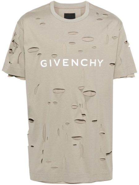 Kokvilnas t-krekls Givenchy pelēks