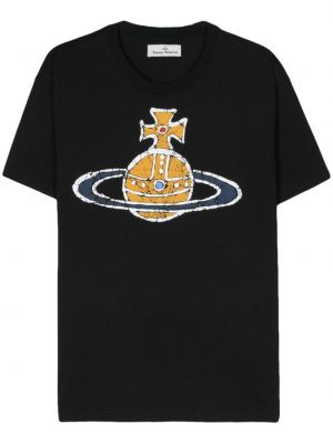 T-shirt en coton Vivienne Westwood noir