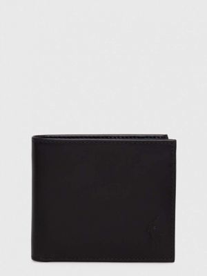 Шкіряний гаманець Polo Ralph Lauren чорний