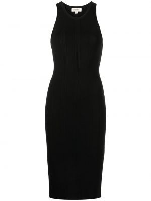 Платье в рубчик L’agence, черное