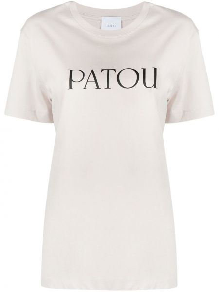 Тениска с принт Patou сиво