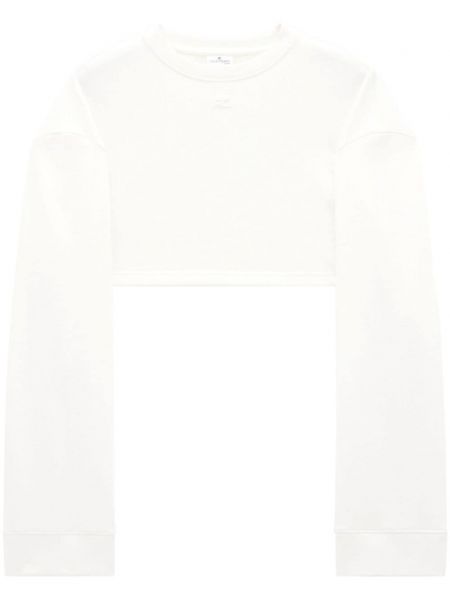Sweatshirt aus baumwoll Courreges weiß