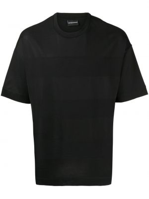 T-shirt med mönster Emporio Armani svart