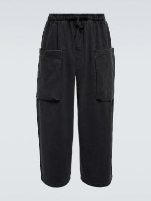 Voľné džínsy s rovným strihom s vysokým pásom The Frankie Shop čierna