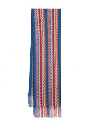 Echarpe en tricot à imprimé Missoni bleu