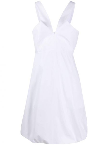 Mini vestido con escote v Salvatore Ferragamo blanco