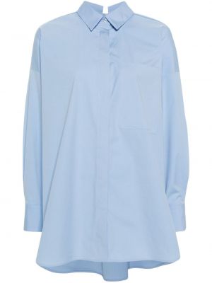 Bombažna srajca Semicouture modra