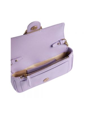Bolsa de cuero Pinko violeta