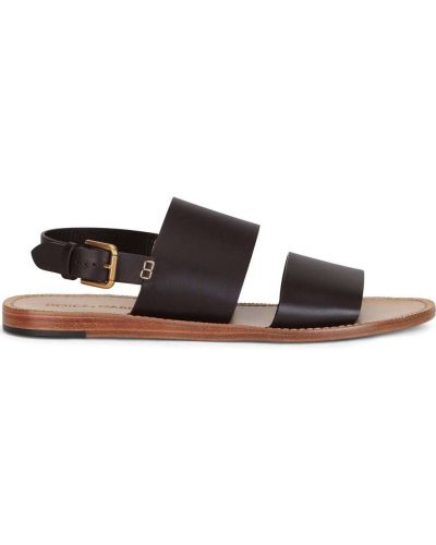 Sandales en cuir Dolce & Gabbana noir
