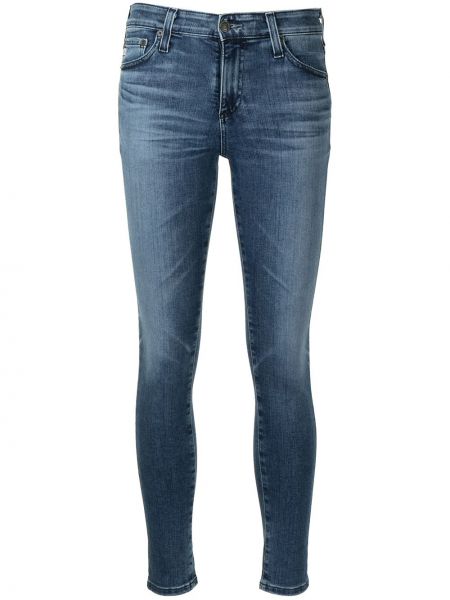 Зауженные джинсы скинни Ag Jeans, синие