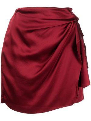 Drapiruotas mini sijonas Michelle Mason raudona
