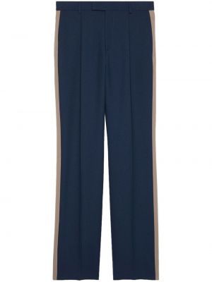 Βαμβακερό βελούδινο παντελόνι με ίσιο πόδι Gucci μπλε